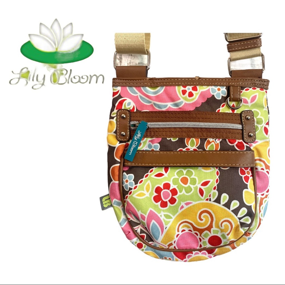 LILY BLOOM Bright Floral Crossbody Bag